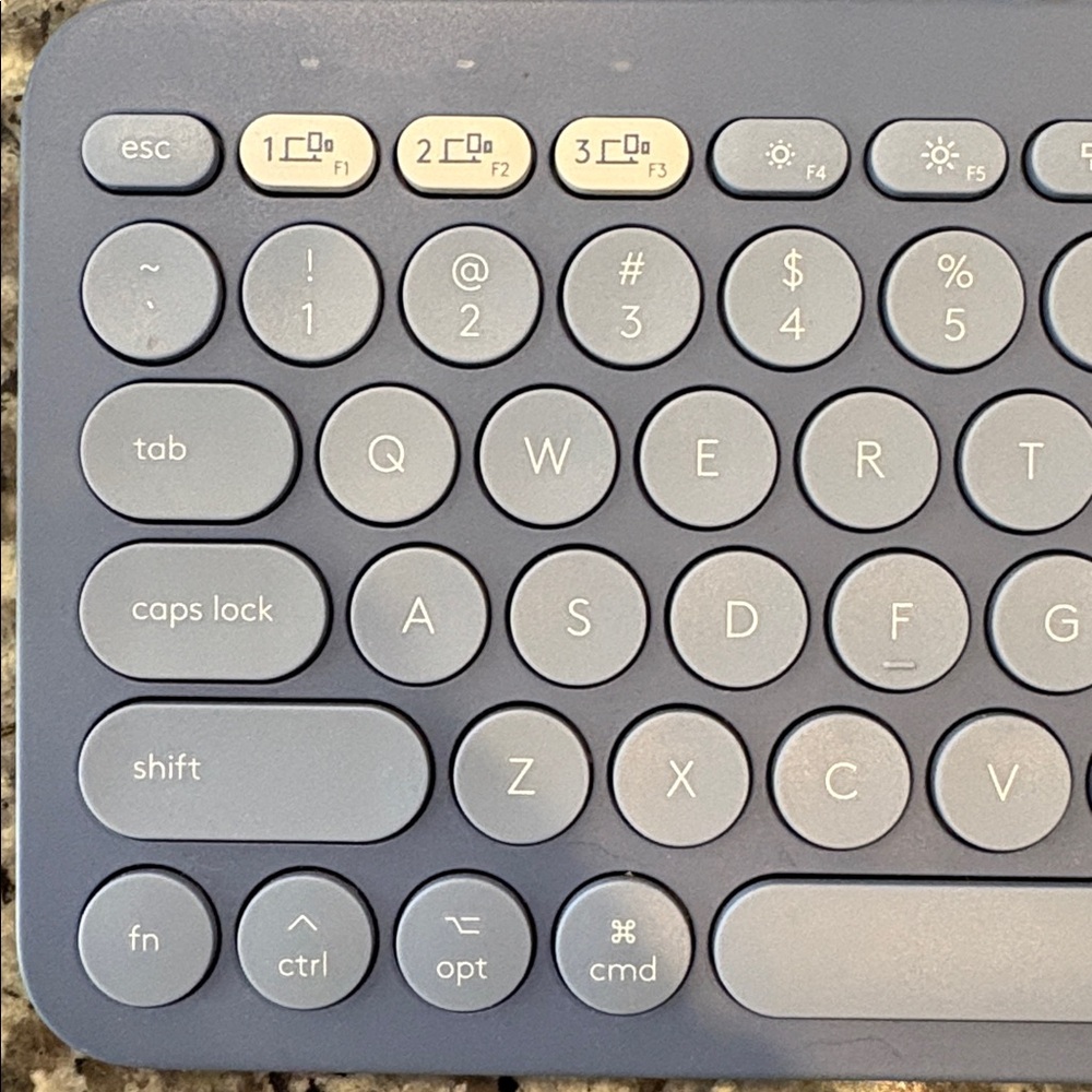 Blue Logitech Compact Wireless Keyboard - Picture 4 of 9